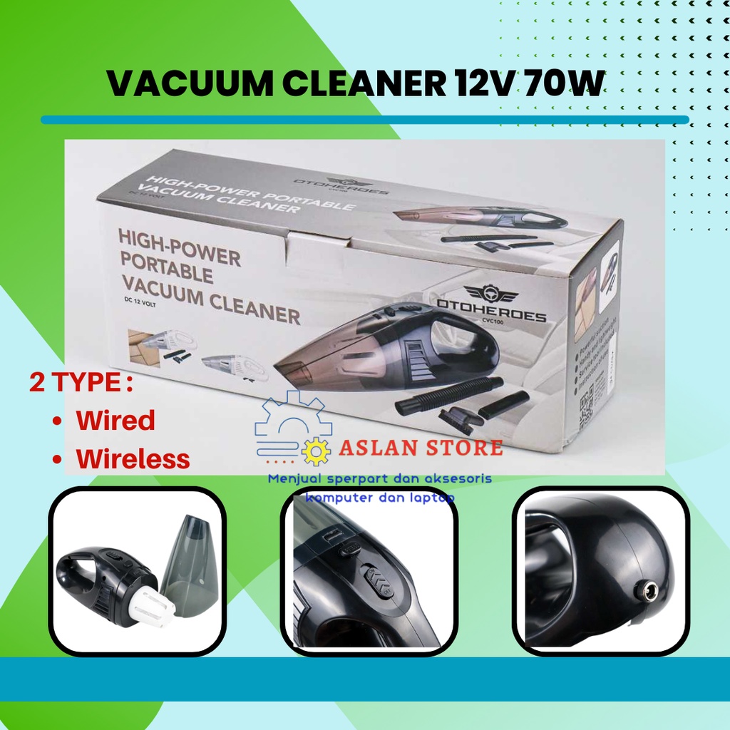 Vakum Vaccum Cleaner Penyedot Debu Minimalis Pembersih Mobil rumah 12V 70W