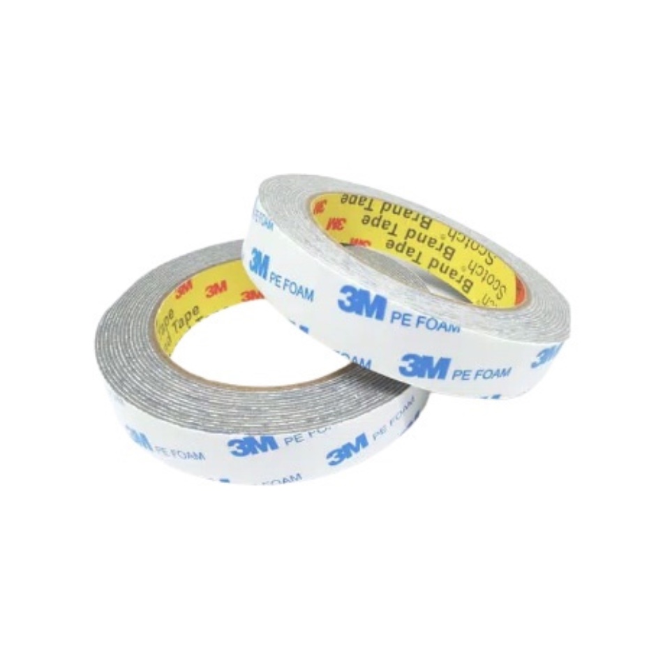 

DOBLE TAPE 3M PE FOAM ISOLASI BOLAK BALIK/Double Tape 3m PE Foam 1600 T 20mm X 4M Double Tape Lem Bolak balik
