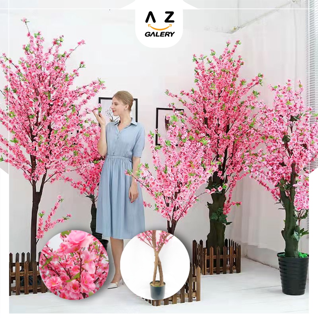 Pohon Sakura Hias Tinggi Imitasi Artificial Import Tanaman Hias Plastik Ornamen Pajangan Dekorasi Rumah Tanaman Hias Sakura 1 meter cantik Tanaman Hias Sakura Azgalery PBP80