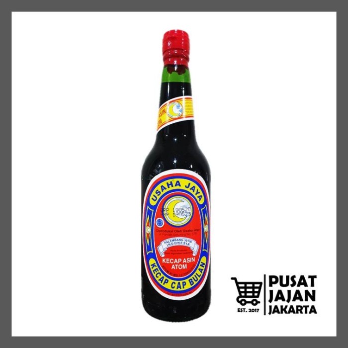 

Kecap Asin Cap Bulan Asli Palembang Kecap Asin Atom Tutup Merah 620 Ml 018