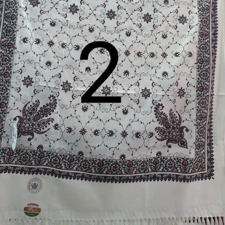 ➼ sorban putih kashmiri print arifat surban habib umar bahar syal panjang printing rida ulama no alm