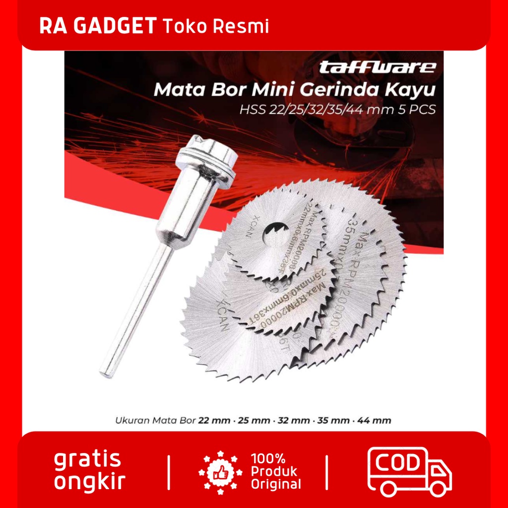 Mata Bor Mini Gerinda Kayu HSS 22/25/32/35/44 mm 5 PCS / Mata Gerinda Grenda Grinda Greda Mini Kikir