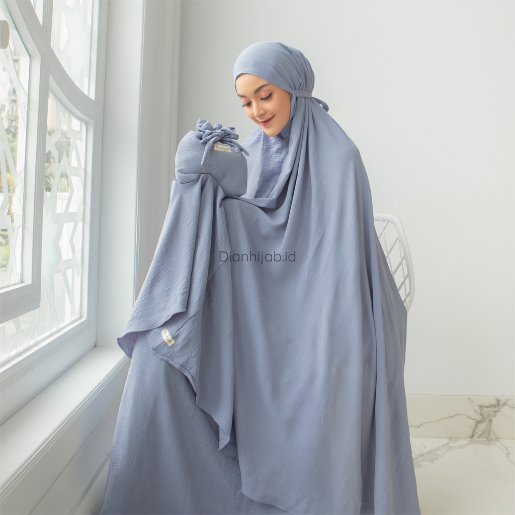 Mukena Dewasa Anisa by Dianhijab.id - Bahan Airflow Crincle Premium Mukena Travel Dewasa Jumbo Adem Nyaman Dipakai - Bisa Cod