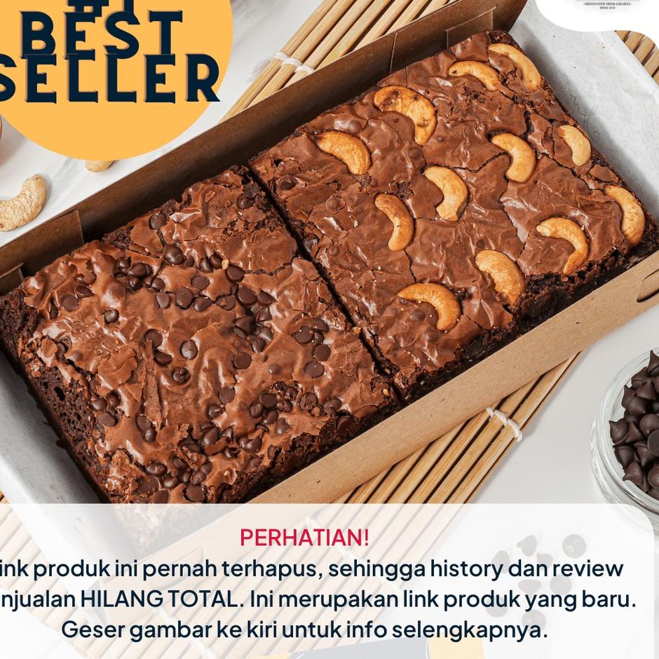 

❋ [READY] Brownies Fudgy Dark Chocolate Setengah Loyang | 20x10cm ♠