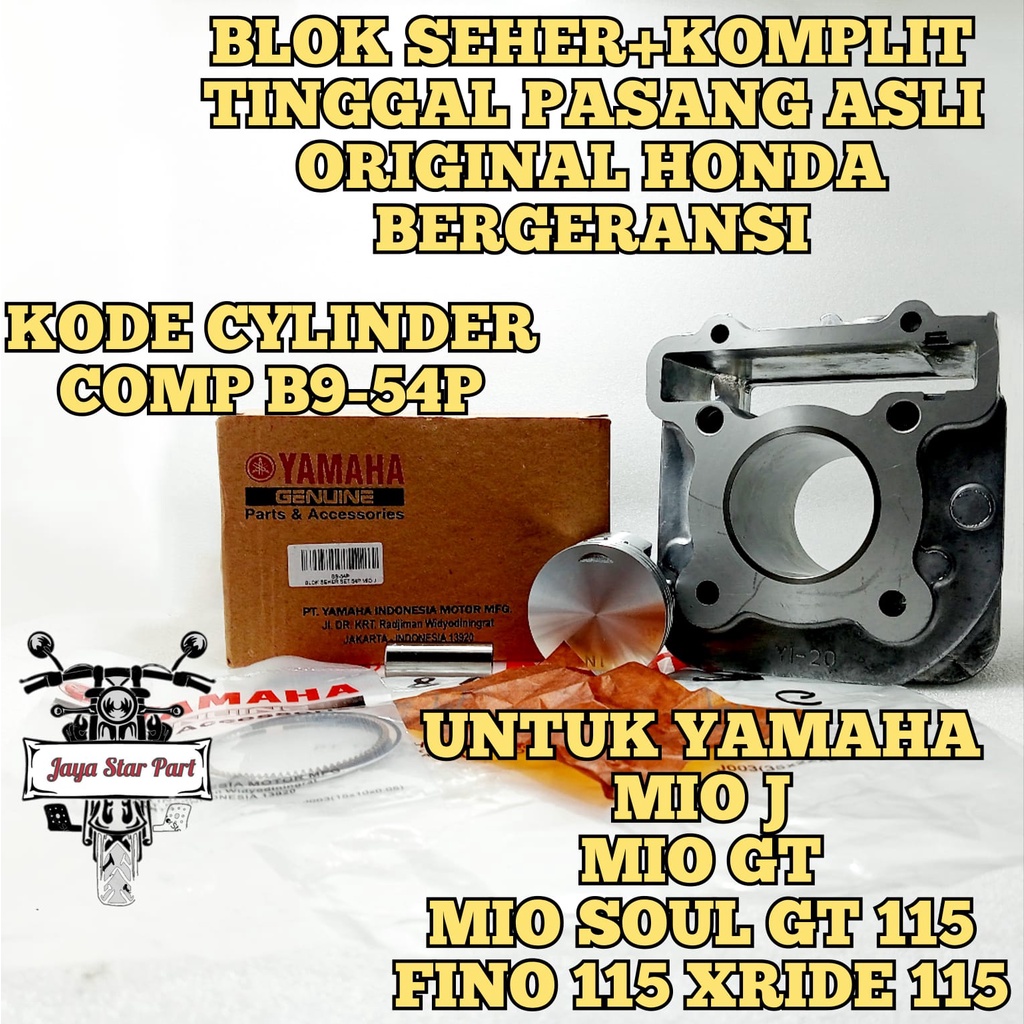 ORI Cilinder Blok Seher Original Asli Yamaha Presisi Kode (54P-E1311-00) Asli Blok Mio J Mio Gt Soul