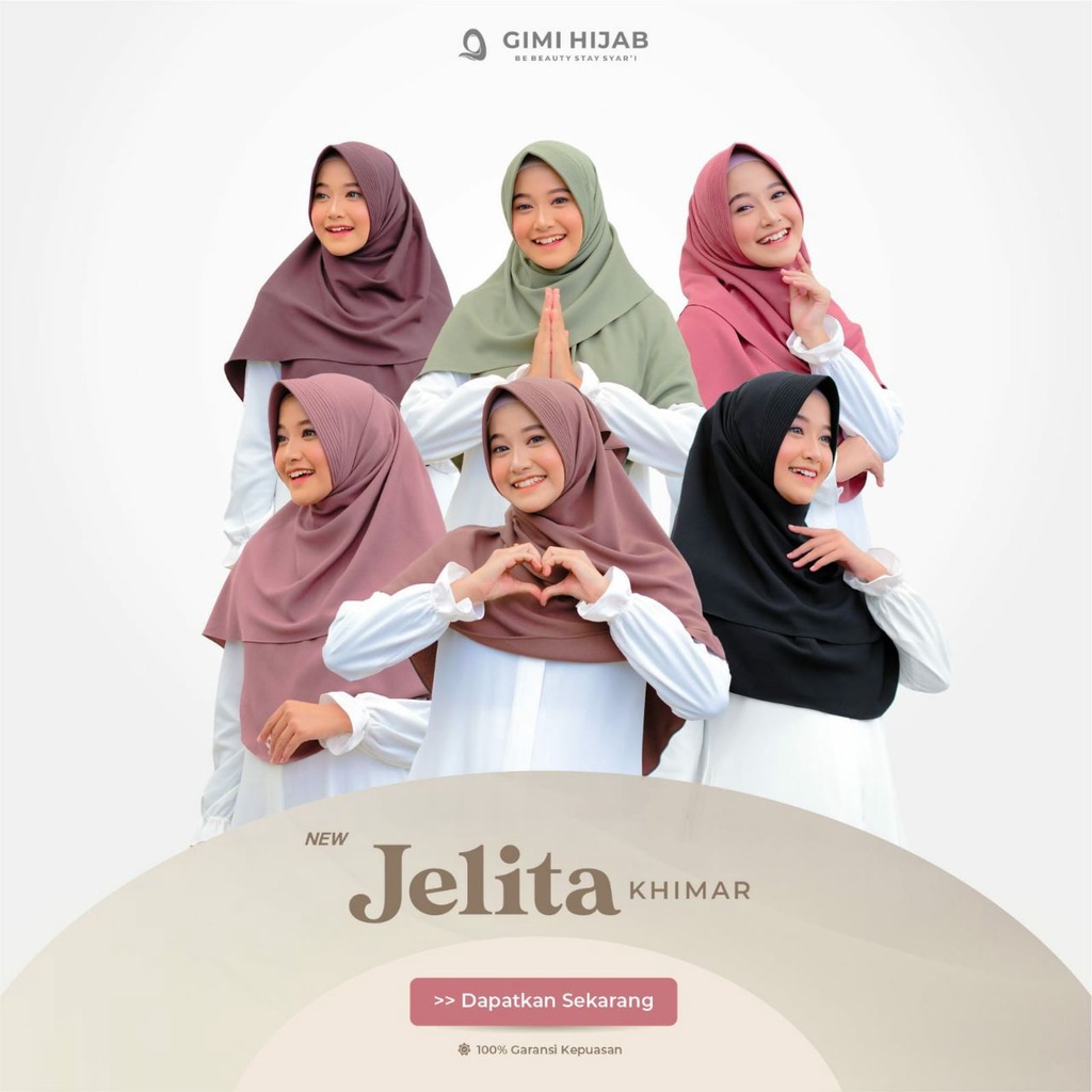 GIMIHIJAB -  JELITA KHIMAR  | KHIMAR ARABELLA CREPE | KHIMAR DEWASA | KHIMAR INSTANT
