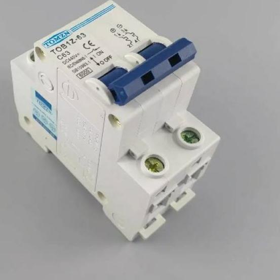 ❂ MCB DC 63A 2 P 63A DC 440 V Sirkuit breaker MCB C curve ☉