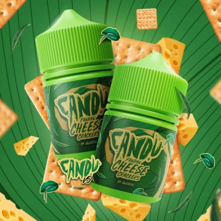 NEW CUKAI 2023 Candu V5 Pandan Cheese Crackers 60ML by Awkarin - Liquid Candu V5