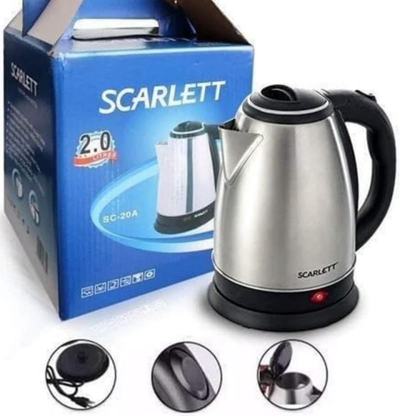 ♪ COD TEKO LISTRIK SCARLETT 2 LITER HIGH QUALITY/TEKO PEMANAS AIR/TEKO LISTRIK MURAH/ALAT PEMANAS AI