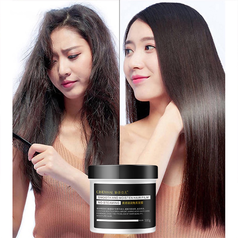 Masker rambut Masker rambut keratin 500G Hair mask Hair mask keratin Memperbaiki rambut rusak Mengurangi ujung bercabang Rambut rontok Mengembalikan rambut yang indah dan lembut