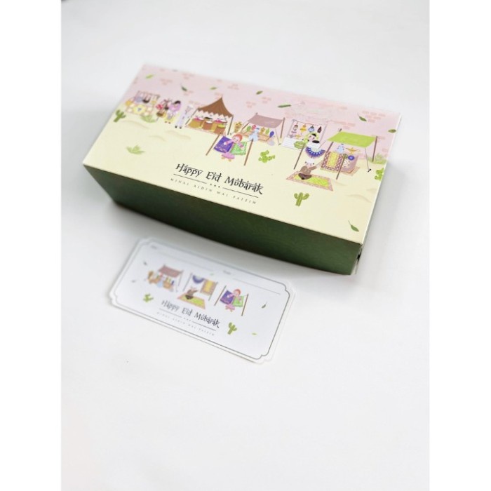 

⭐BISA COD⭐ box lebaran idulfitri eid dus kotak kue kering 2 toples 250gr