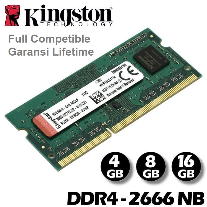 MEMORY LAPTOP SODIMM DDR4 4GB KINGSTON  SODIMM KINGSTON DDR4 4GB PC4-2666