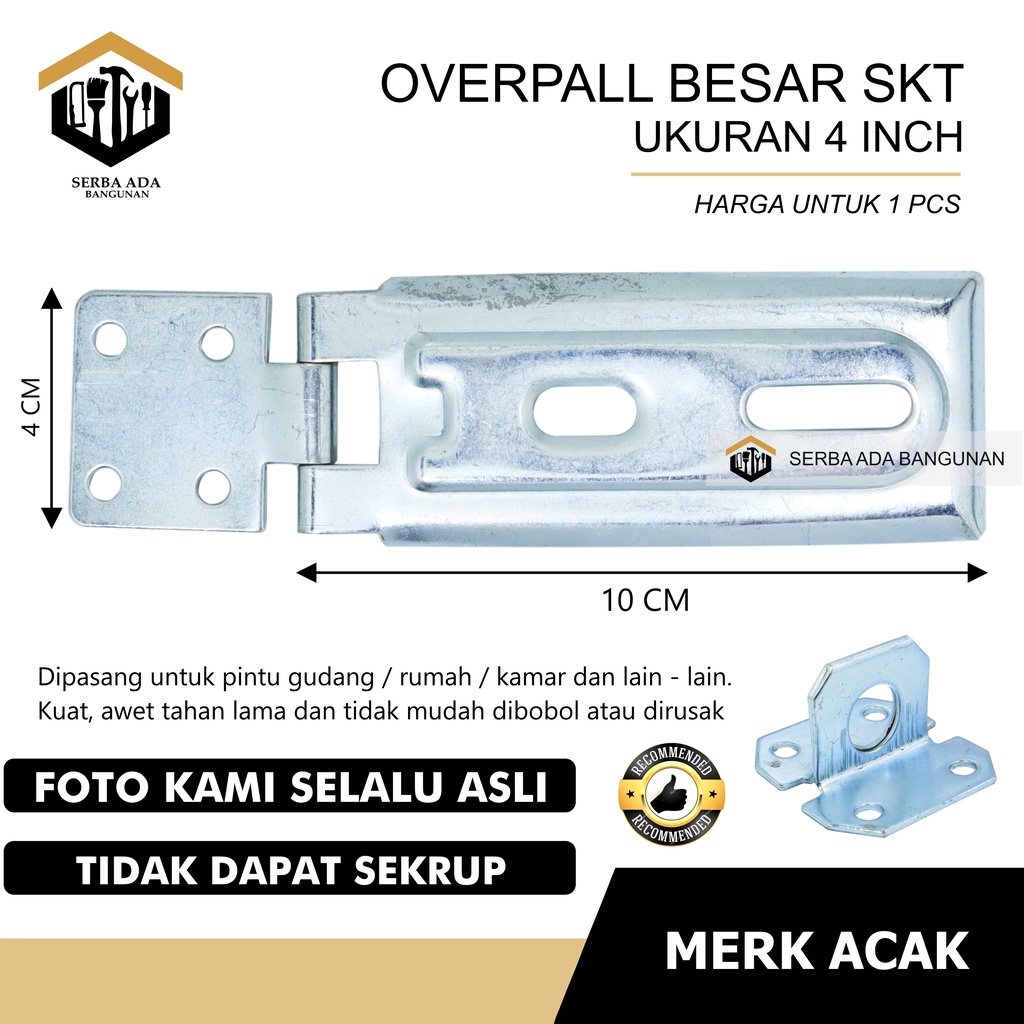 OVERPAL BADAK 400 BODY JUMBO / ENGSEL TEMPAT GEMBOK OVERPALL PINTU KUNCI LACI LEMARI KUAT BESAR