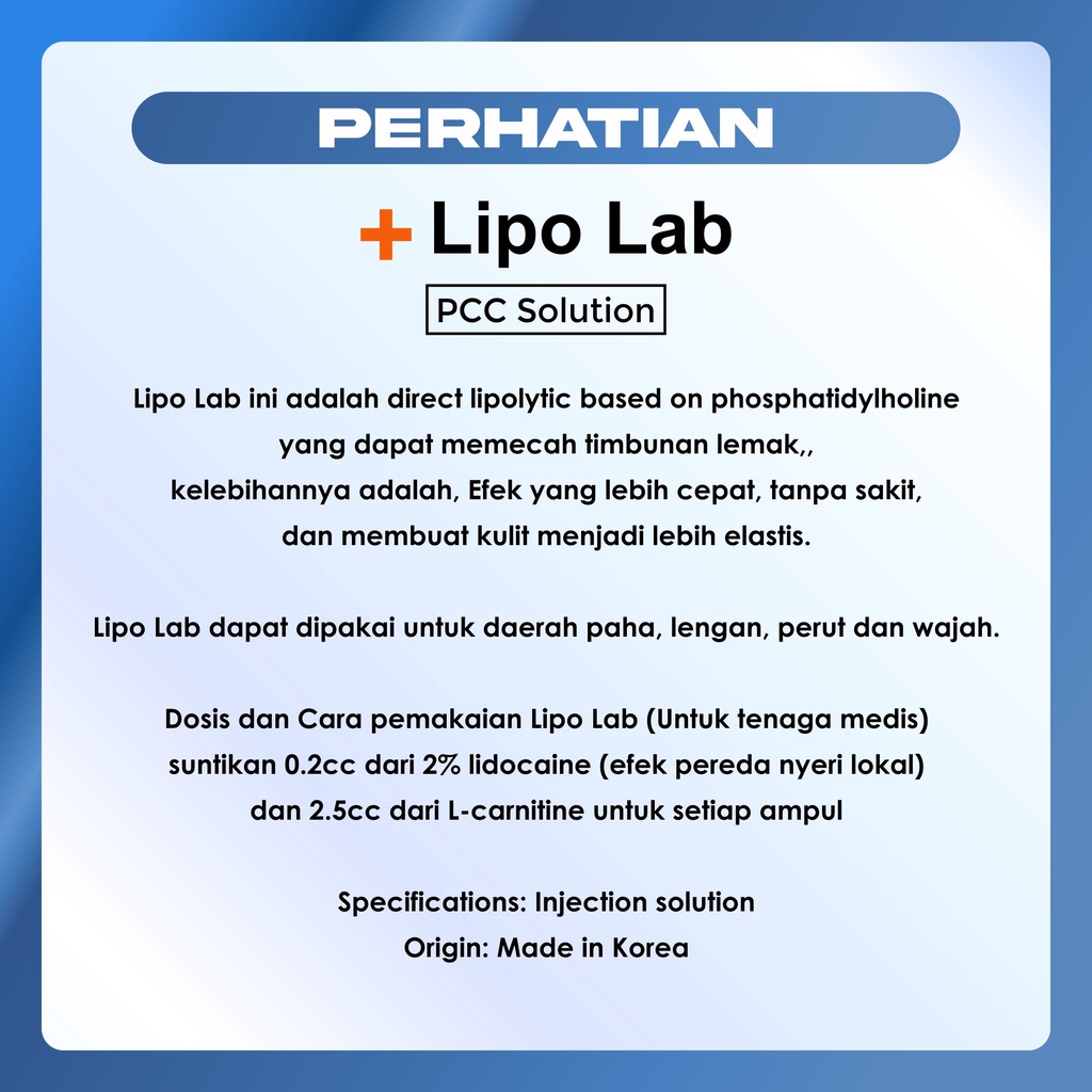 Lipolab Slimming Penghancur Lemak Lipo Lab | Box 10pcs MADE IN KOREA 100%