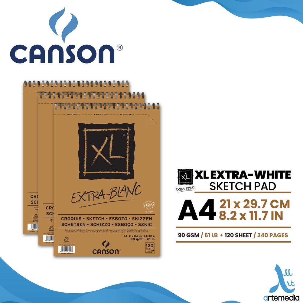

Buku Sketsa Gambar Canson XL Extra White Paper A4 Sketchbook Wirebound