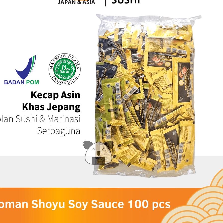 

❈ KIKKOMAN Shoyu Kecap Asin Jepang Sachet 5ml x Halal ➾