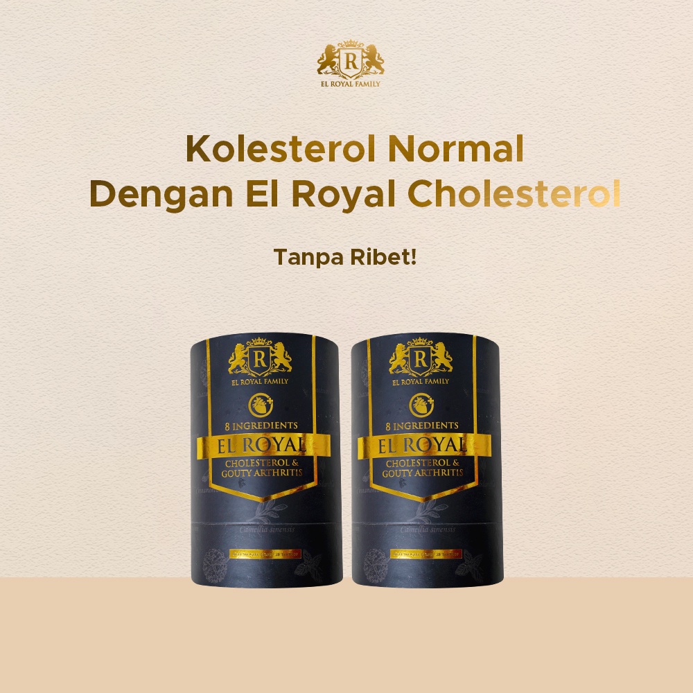 El Royal Cholesterol &amp; Gouty Arthritis - Kolesterol dan Asam urat - Solusi Atasi Kencing Manis, Diabetes Melitus, Cegah Gagal Ginjal Gula Darah Tinggi Kurangi Kadar Glukosa Atasi Kolesterol Kerusakan Jantung Hati Ekstak Mengkudu Brotowali Mah Bio Insuleaf