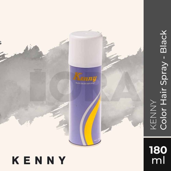 Kenny Color Hair Spray BLACK 180ml - Hairspray HITAM LOKAL