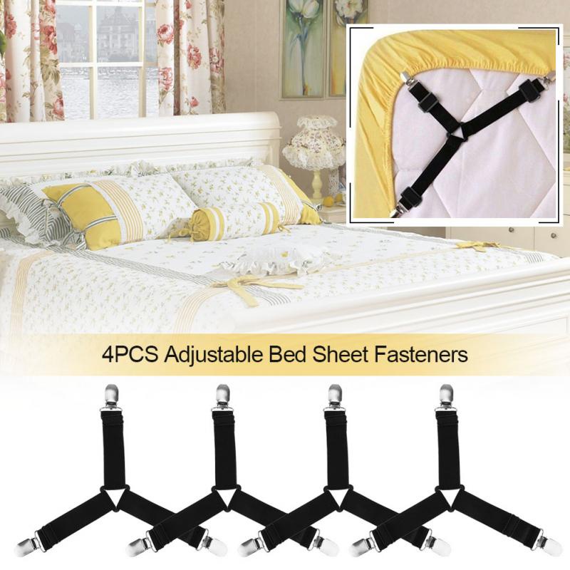 1 Set Isi 4 Pcs Pengait Sprei Kasur / Pengait Sudut Sprei / Penjepit Sprei Kasur / Jepitan Sprei /  BED SHEET GRIPS