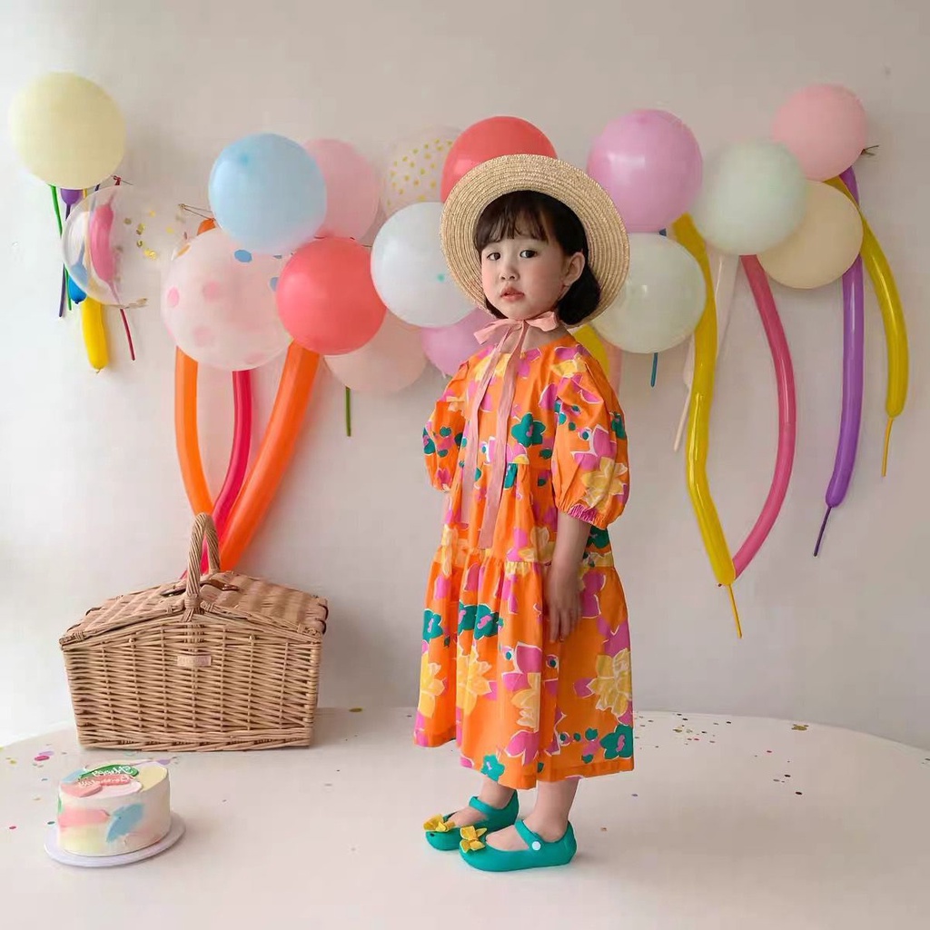 PREMIUM Baju Dress Bayi Anak Kaos Piyama Setelan Perempuan COD Sweater Import Gaun Motif Cewek Murah Tidur Pergi Baju Musim Panas Korea Jepang Kostum Dora