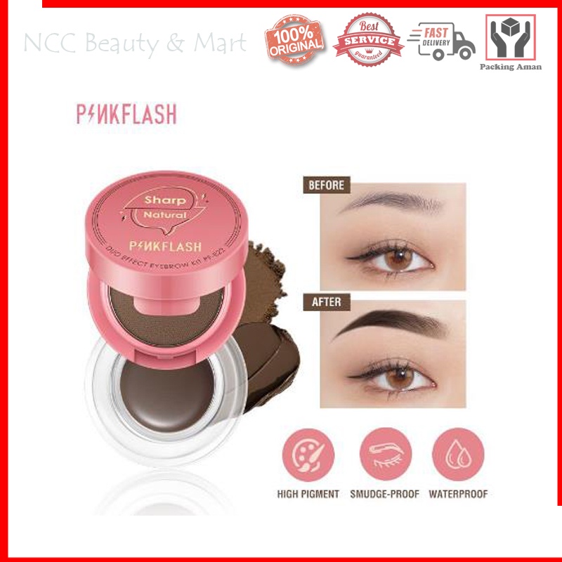 * NCC * Pinkflash Sharp Natural Duo Effect Eyebrow 2 in 1 Eyebrow Kit Alis Mata