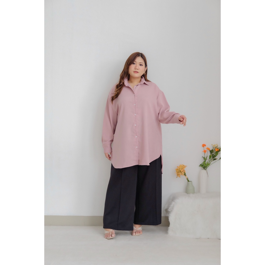 BIGWELL LORA KEMEJA TUNIK  BIGSIZE PLUSSIZE/ATASAN JUMBO /KEMEJA BIGSIZE/ATASAN BIGSIZE/KEMEJA JUMBO