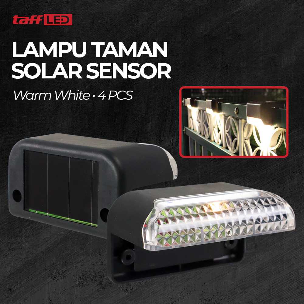 TaffLED Lampu Taman Lampu Pagar Solar 4 Pcs