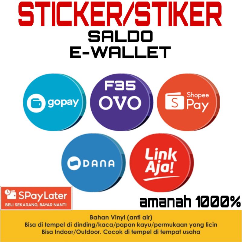 

sticker poster SALDO ewallet apapun bisa - hanya sticker