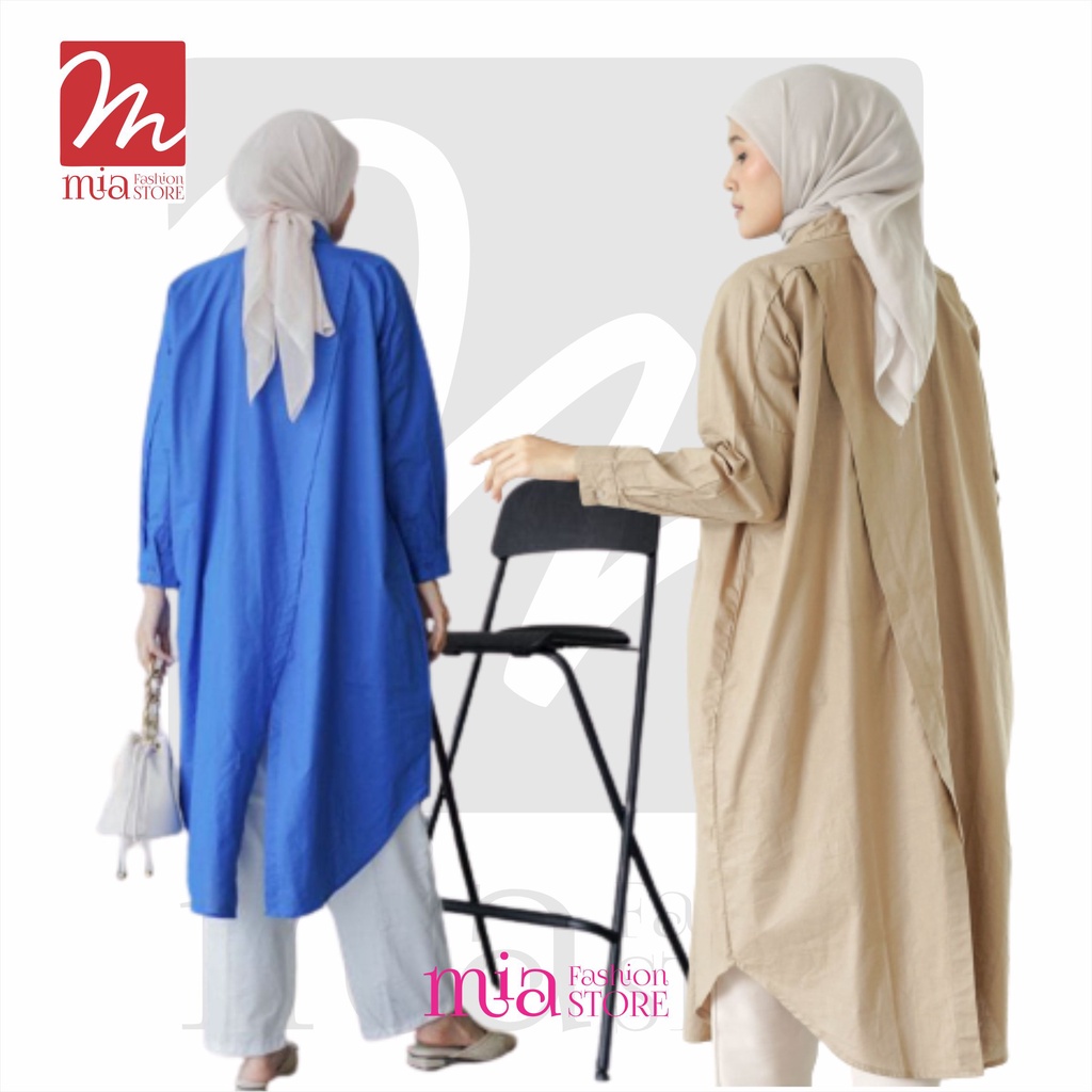 Dwyne Tunik-Kemeja Wanita-Tunik Linen