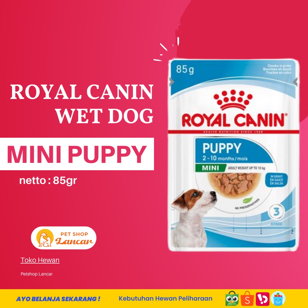 Royal Canin Mini puppy Pouch 85gr - Makanan Anjing / Wet Food