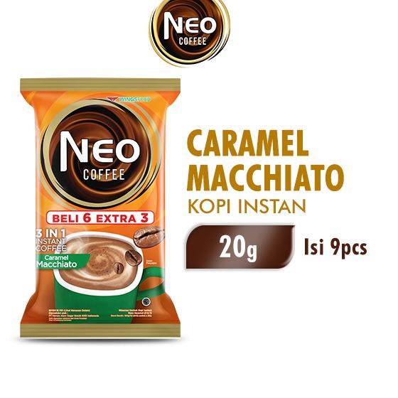 

ORIGINAL% Neo Coffee Kopi Instan Caramel Machiato 20 gr x 9 (Isi 6+3)