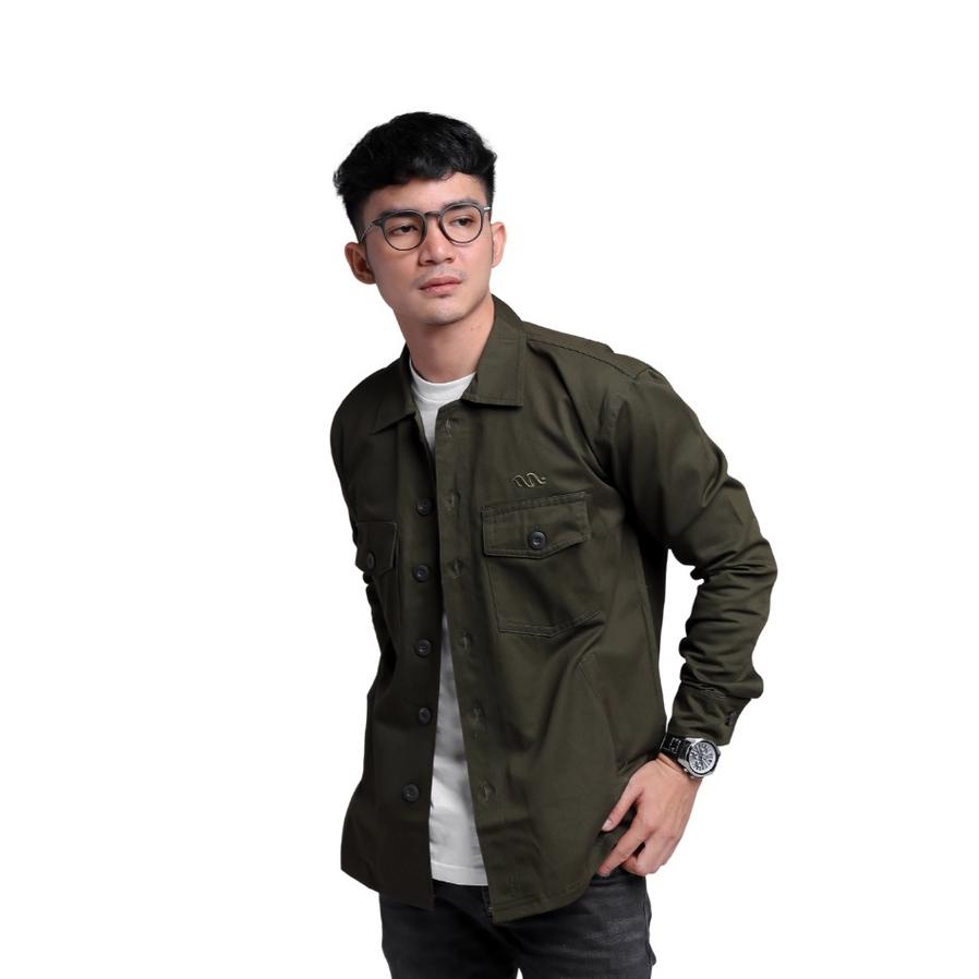 SALE iNeat Zaku Trucker Jacket Army Green - Jaket Outerwear Pria