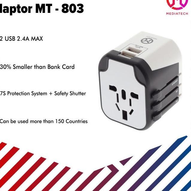 ۝ Mediatech Universal Travel Charger & Adapter MT  ◊