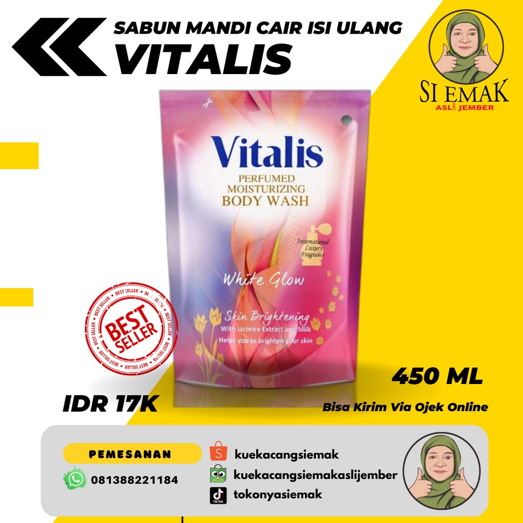 Vitalis Sabun Mandi Cair Refill 450 ML