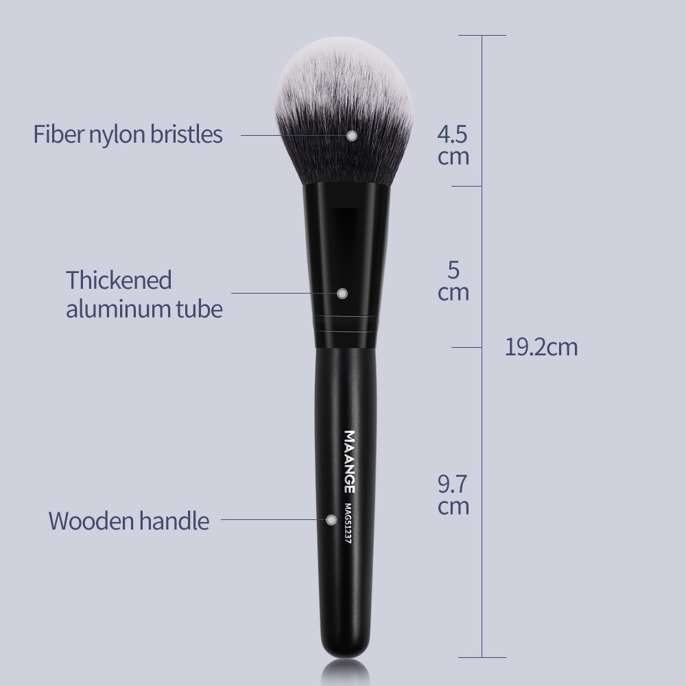 MAANGE 1PCS Brush Make Up Bulu Sikat Nilon Serat Sikat Bedak Halus Lembut, Halus Dan Kaya 51237