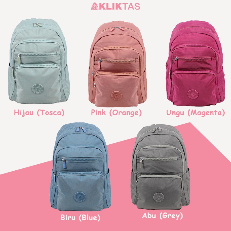[KLIKTAS] Tas Ransel Perempuan Korea Fashion Modern Backpack Cewek Import Besar Bakku Pakku 2087BP