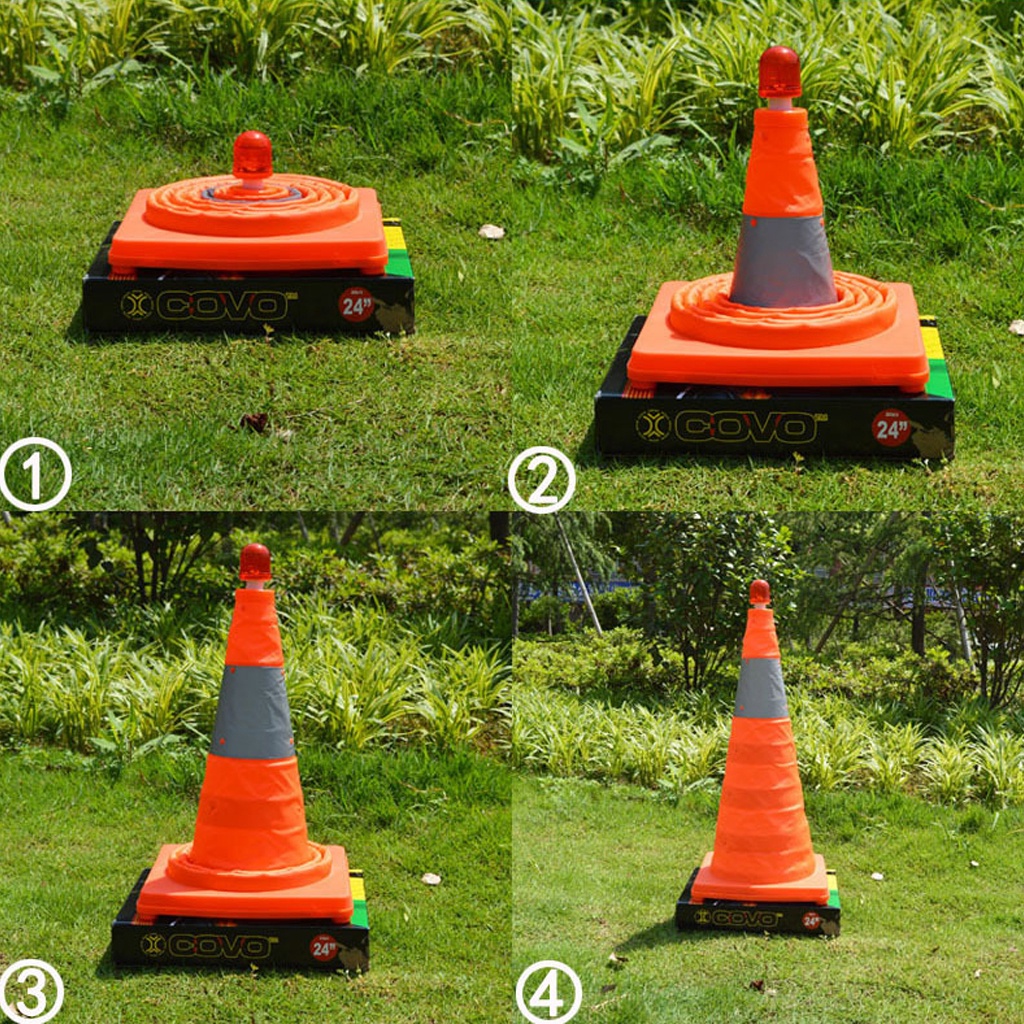 SAFETY TRAFFIC CONE LIPAT LAMPU COVO - CONE LIPAT