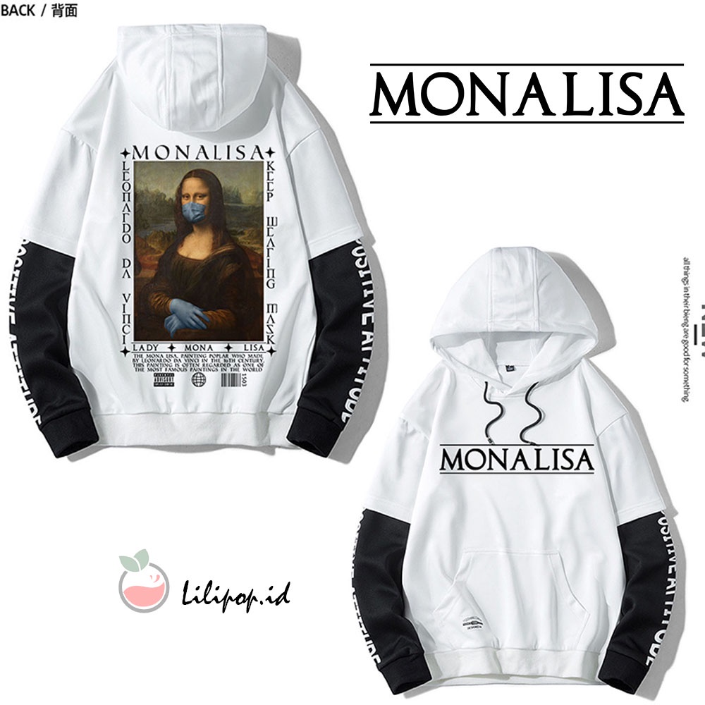 Lilipop.id Sweater Hoodie Pria Wanita Monalisa Jumper Outwear Distro Original