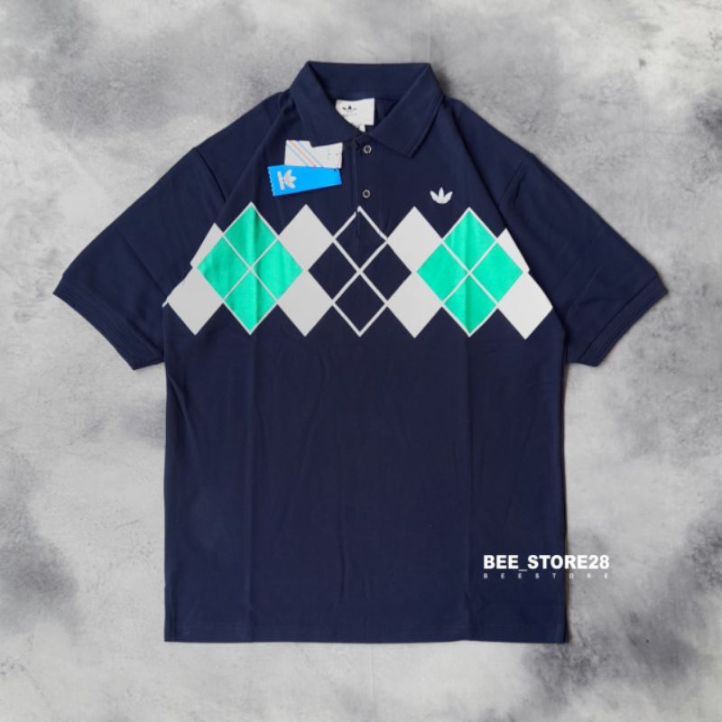 POLO SHIRT ADIDAS ARGYLE AUTHENTIC FULL LEBEL