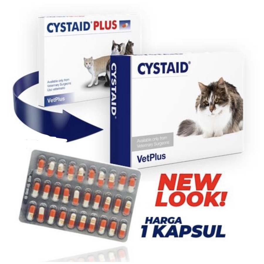 Cystaid Plus Cat Per Kapsul Obat Suplemen Saluran Kandung Kemih Kucing