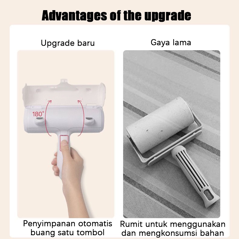 Pembersih Bulu Kucing/Anjing PET HAIR REMOVAL Roller Portable Jangka Panjang (Lifetime Use) untuk Pembersih Baju/Pakaian Bulu Hewan Peliharaan Olive Care