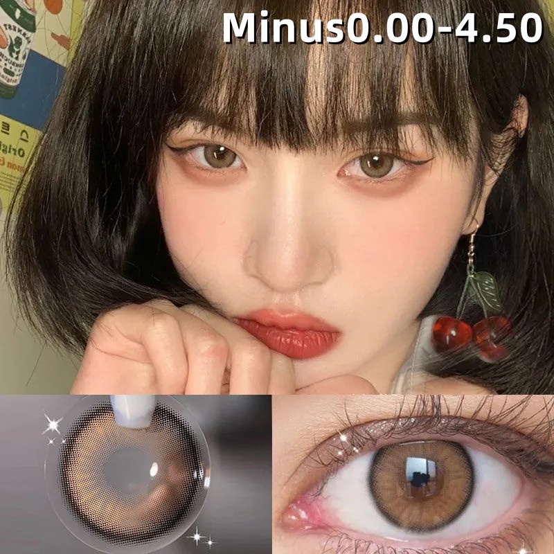 Minus 1.00-minus 4.50 color contact lens, kadar air 38%, diameter 14-14.5MM  lensa warna soflens