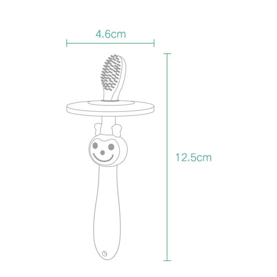 GP Sikat Gigi Silikon Training Dengan Pelindung Anti Sedak Untuk Bayi