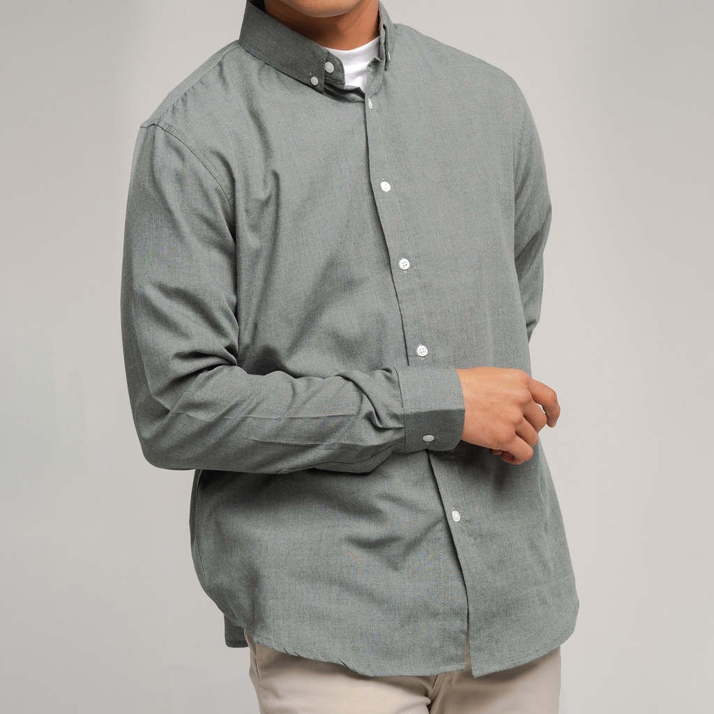 ORCA Kemeja Panjang Nova Basic Shirt Army