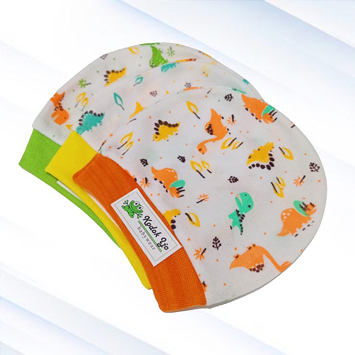 TGM - 202002 Topi Kupluk Bayi 0-12 bulan | Topi Bayi Motif Print Murah
