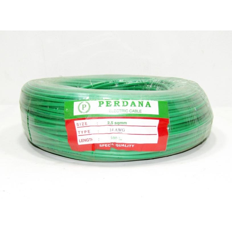 KABEL NYAF, PERDANA, 1X2.5MM, 100M, HIJAU