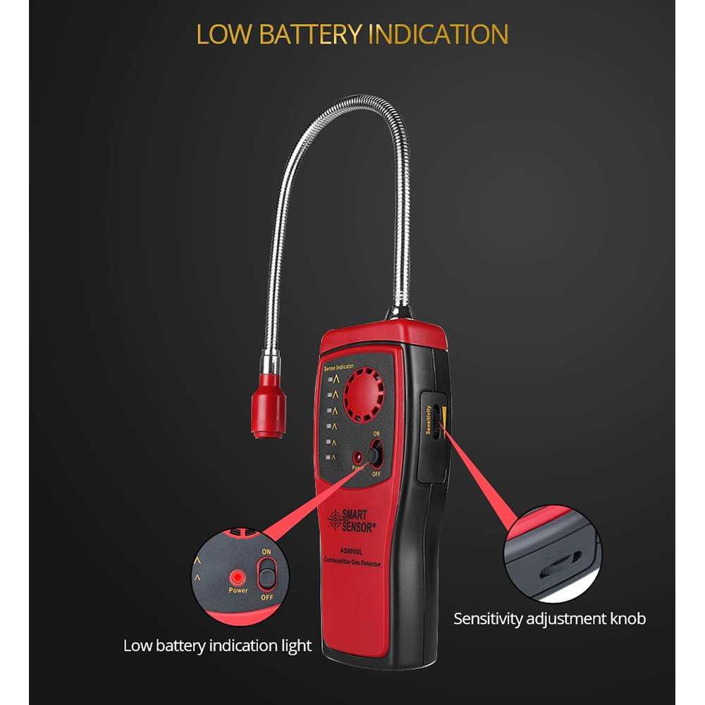 Alat Deteksi Gas Bocor Analyzer Combustible Detector - AS8800L - Red