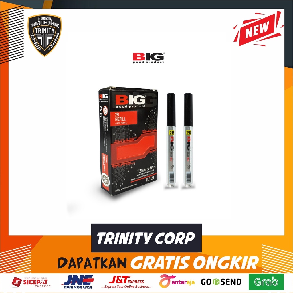 

Isi Ulang Refill Pensil Mekanik BIG Pensil Lead 2.0 LP-2.0 Per Pack