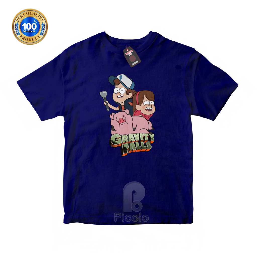 (FREE NAMA) BAJU KAOS ATASAN ANAK MOTIF KARTUN GRAVITY FALLS UNISEX Bahan COTTUN