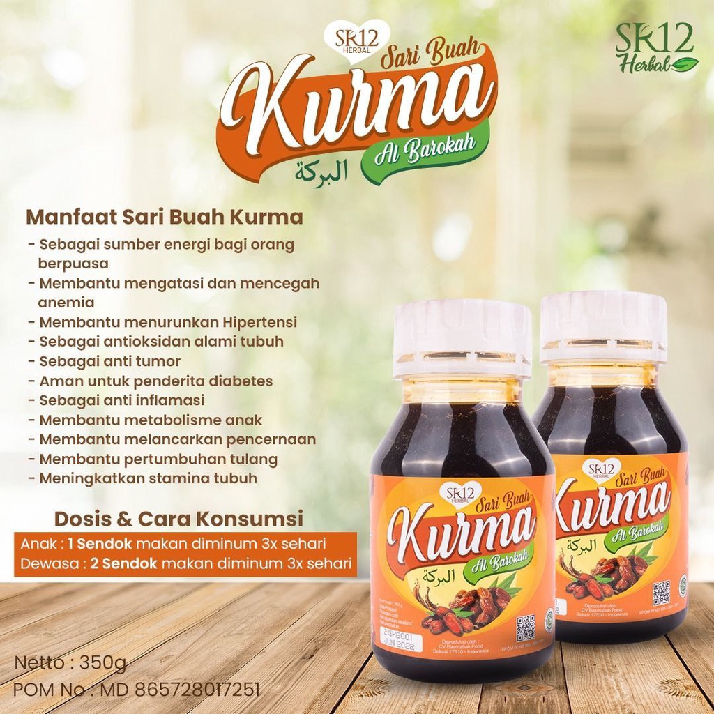 

SR12 SARI KURMA BUAH UNTUK KESEHATAN & STAMINA TUBUH UNTUK ANAK & DEWASA